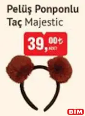 MAJESTİC PELÜŞ PONPONLU TAÇ